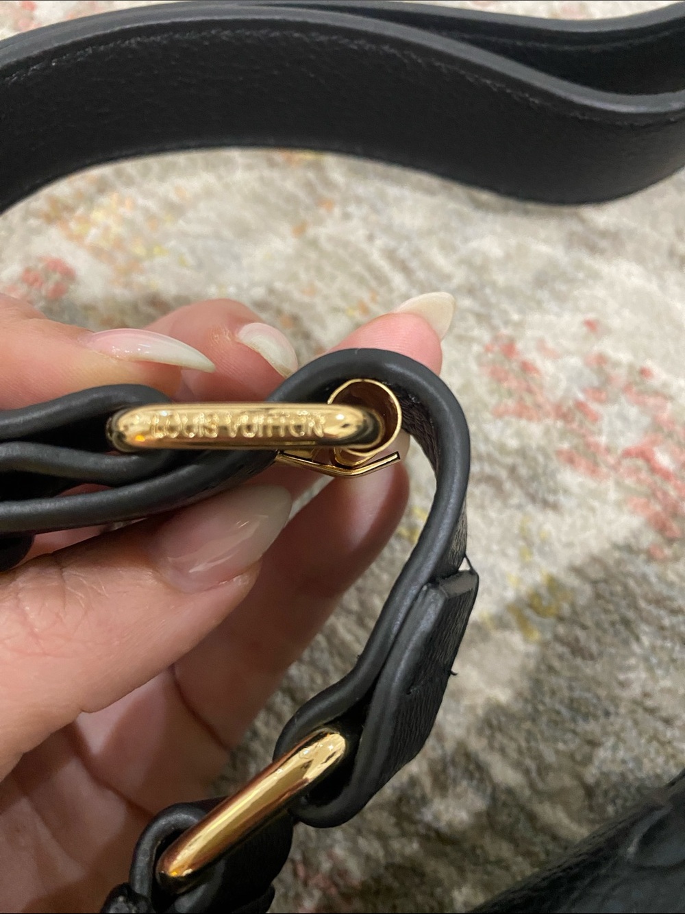 Louis Vuitton Black Embossed Monogram Leather Crossbody Belt Bag - Picture 5 of 5